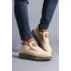 SLW161 Hippo Bağcıksız Süet Erkek Günlük Sneaker Ayakkabı GT - Bej