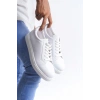 SLW165 Elite Bağcıklı Cilt Erkek Günlük Sneaker Ayakkabı BT - Beyaz