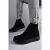 SLW207 Oslo Bağcıklı Süet Erkek Günlük Spor Bot ST - Siyah