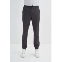 0004 Düğme Kapamalı Beli ve Paçası Lastikli Jogger Erkek Pantolon ANTRASİT