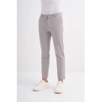 0008 İp Bağlamalı Jogger Erkek Pantolon Gri