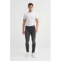0712 Parker Normal Bel Dar Paça Slim Fit Erkek Kot Pantolon Antrasit