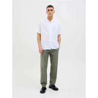 12248606 Relaxed Fıt Beli Lastikli Keten Jogger Erkek Pantolon Haki