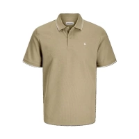 12268130 Likralı Polo Yaka Erkek Tshirt Bej