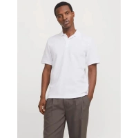 12268130 Likralı Polo Yaka Erkek Tshirt Beyaz