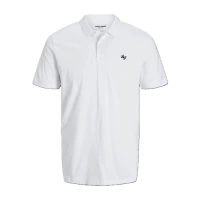 12270084 %100 Pamuk Polo Yaka Basıc Erkek Tshirt Beyaz