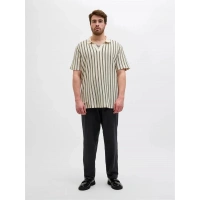 12278698 Beli Lastikli Keten Büyük Beden Erkek Pantolon Siyah