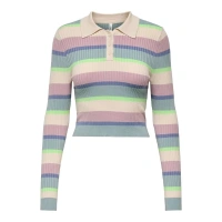 15340979 Polo Yaka Crop Kadın Kazak