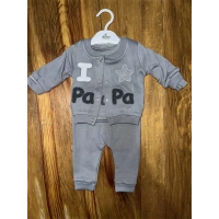 3-12 Aylık Üçlü Kolej Ceketli Takım Gri