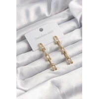 316L Çelik Altın Renk Sallantılı Model Küpe