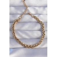 316L Çelik Gold Renk Burgu Zincir Bileklik