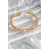 316L Çelik Gold Renk Dorika Model Kadın Bileklik