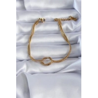 316L Çelik Gold Renk Düğüm Model Kadın Bileklik