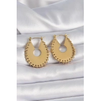 316L Çelik Gold Renk Kadın Küpe