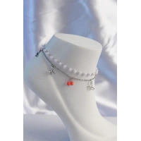 316L Çelik Gold Renk Nazar Boncuk Model Kadın Halhal