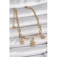 316L Çelik Gold Renk Sallantı Kar Tanesi Model Kadın Bileklik