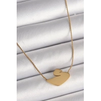 316L Çelik Gold Renk Zincir Kuğu Model Kadın Kolye