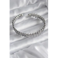 316L Çelik Gümüş Renk Dorika Model Kadın Bileklik