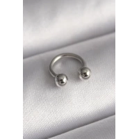 316L Çelik Gümüş Renk Halka Model Topçuk Piercing
