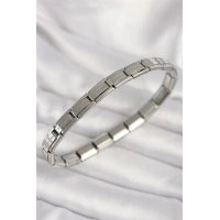 316L Çelik Gümüş Renk İnce Yazılı Nomination Kadın Bileklik