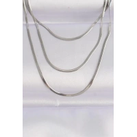 316L Çelik Gümüş Renk İtalyan Zincir Çoklu Kolye