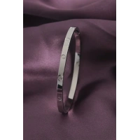 316L Çelik Gümüş Renk Kadın Kelepçe Bilezik