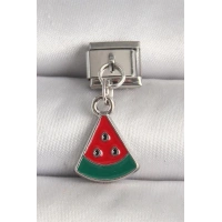 316L Çelik Gümüş Renk Karpuz Dilim Model Nomination Charm