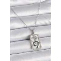 316L Çelik Gümüş Renk Zincir Akrep Burcu Zirkon Taşlı Kadın Kolye