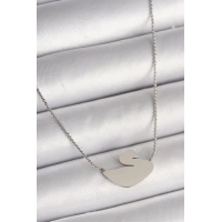 316L Çelik Gümüş Renk Zincir Kuğu Model Kadın Kolye