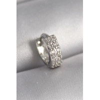 316L Çelik Gümüş Renk Zirkon Taşlı Tragus Piercing