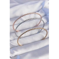 316L Çelik Renkli İnce Burgu Model Ajda Bilezik Seti