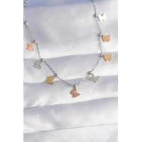 316L Çelik Renkli Minimal Kelebek Model Kolye