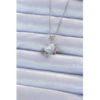 316L Çelik Zincir Gümüş Renk Zirkon Taşlı Gezegen Görünümlü Kalp Kolye