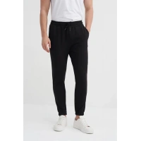 8041 2 İplik Lastik Paçalı Erkek Eşofman Altı Siyah