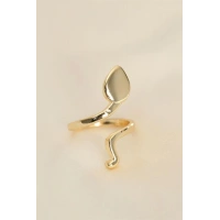 Ayarlamalı Altın Renk Yılan Yüzük