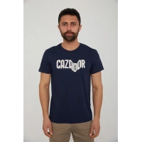 Bisiklet Yaka Baskılı Erkek T-Shirt