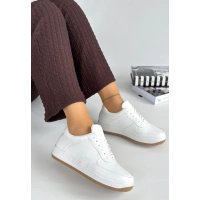 Ceyyan Beyaz Cilt Bağcıklı Spor Ayakkabı