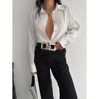 Çizgili oversize gömlek