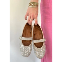 Denya Bej Süet Babet Ayakkabı