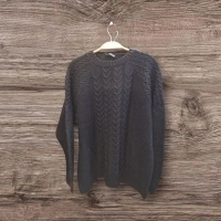 Desenli Örgü Oversize Kadın Kazak