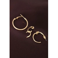 Düğüm Model Altın Renk Metal Çoklu Küpe