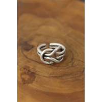 Düğüm Model Metal Ayarlanabilir Erkek Yüzük