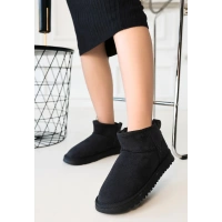 Elsa Siyah Süet Bot