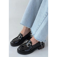 Ertin Siyah Rugan Oxford Ayakkabı