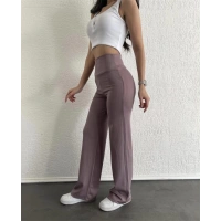 Fitilli Palazzo Pantolon Sütlükahve