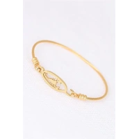 Gold Çelik Akrepli Erkek Kelepçe Bileklik