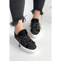 Guji Siyah Kot Bağcıklı Spor Ayakkabı