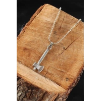 Gümüş Renk Balta Erkek Kolye