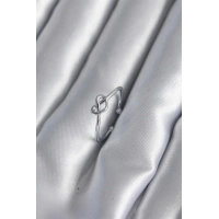 Gümüş Renk Düğüm Kalp Model Kadın Yüzük