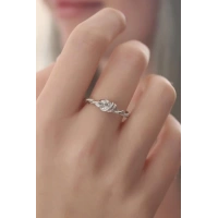 Gümüş Renk Halat Düğüm Model Kadın Yüzük